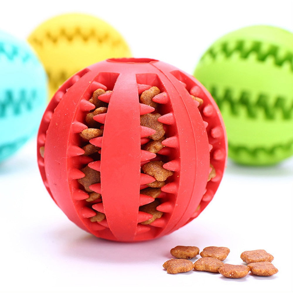 Interactive rubber balls for pets