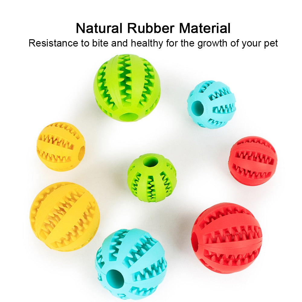 Interactive rubber balls for pets